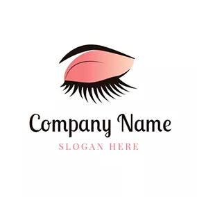 まつげ ロゴ Eye Shadow and Eyelash logo design