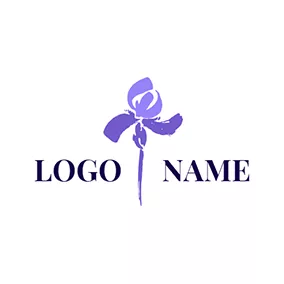 Blooming Logo Fair Iris and Painting logo design