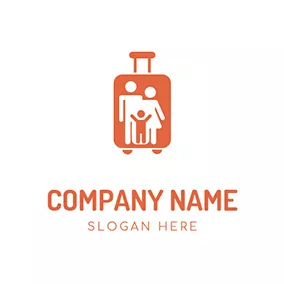 Logótipo Família Family Pattern Suitcase logo design
