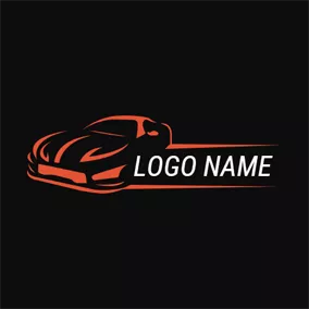 Limousine Logo Fascinating Orange Car logo design