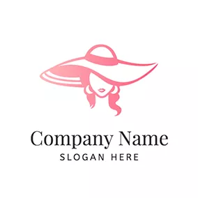 Attractive Logo Fashion Hat Female logo design