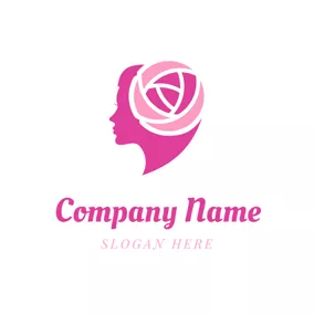 Female Logo Fashion Headwear and Beautiful Hair logo design