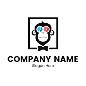 Expert Logo Fashion Monkey Head Icon logo design