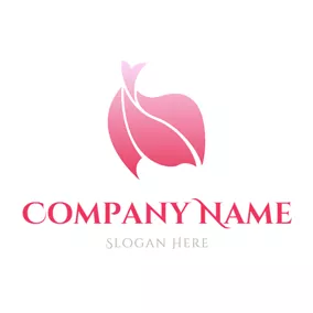 Female Logo Fashion Pink Formal Dress logo design