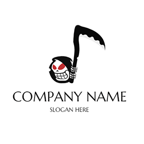 Demon Logo Fiendish Scythe Death logo design