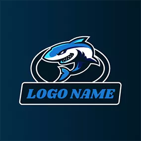 Logótipo Tubarão Fierce Orca Logo logo design