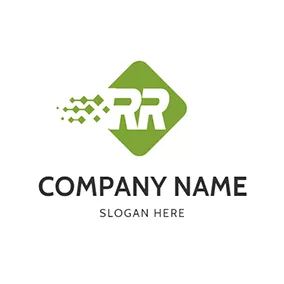 Rr Logo Figure Rhombus Letter R R logo design