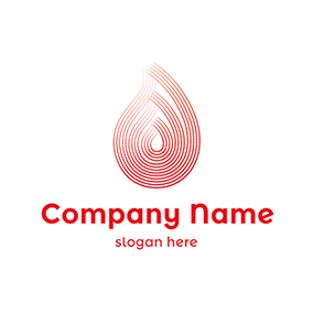 Design Logo Fingerprint Drop Blood logo design