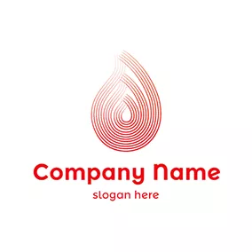 Design Logo Fingerprint Drop Blood logo design