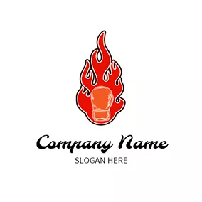 Fire Logo Fire Glove Boxer logo design