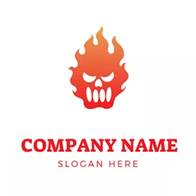 邪悪なロゴ Fire Rage Satan logo design