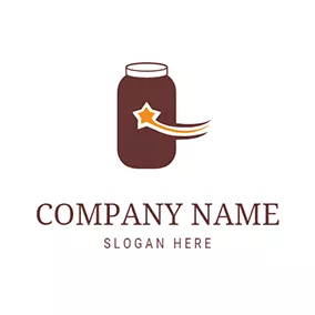Filling Logo Five Pointed Star Simple Jar logo design