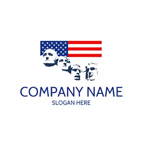 Design Logo Flag President Sculpture American logo design