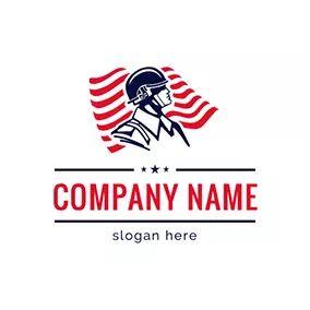 軍人logo Flag Veterans Logo logo design
