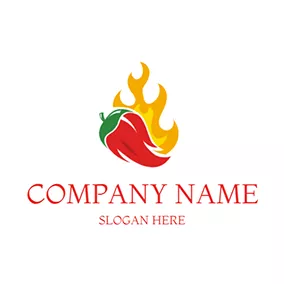 Chili Logo Flame Spicy Design Chili logo design