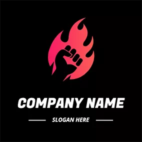 Combat Logo Flaring Fist logo design