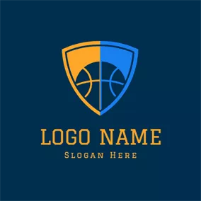 Flat Logo Flat Badge and Basketball logo design