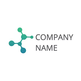 鼹鼠 Logo Flat Gradient Molecule Sign logo design