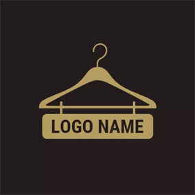 衣類ブランドロゴ Flat Indicator and Coat Hanger logo design
