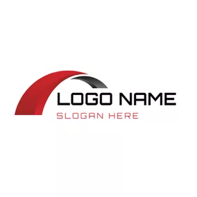 拱形 Logo Flat Red and Gray Arch logo design