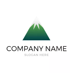 山のロゴ Flat Triangle Mountain Icon logo design