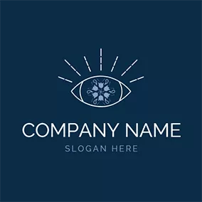 眼睛Logo Flower Light Eye and Eyelash logo design