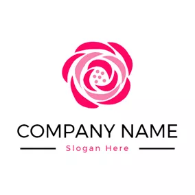 Rose Logo Flower Petal and Rose logo design