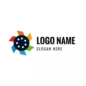 Colorful Logo Flower Shape and Photography logo design