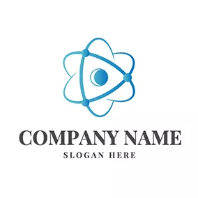 Logotipo De Núcleo Flower Triangular Simple Nuclear logo design