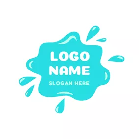 史莱姆 Logo Flowing Green Slime logo design