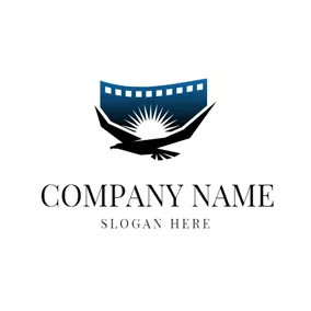 カムのロゴ Fly Eagle and Photographic Film logo design