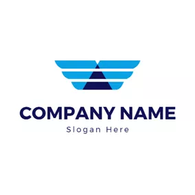 Emblem Logo Fly Wing and Travel Agency logo design