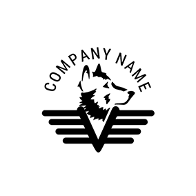 オオカミのロゴ Fortnite Abstract Wolf logo design