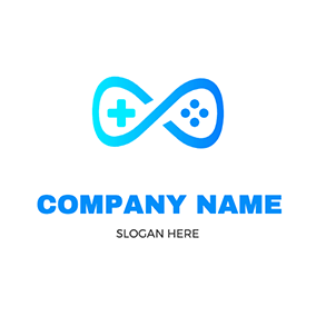 Blue Logo Fortnite Gradient Gamepad logo design