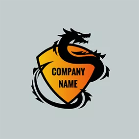 Gradient Logo Fortnite Twine Dragon logo design