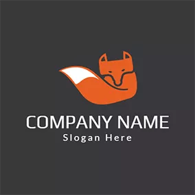 Character Logo Foxy Foxtail and Fox Icon logo design