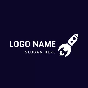 摇滚Logo Frame and Rocket Icon logo design