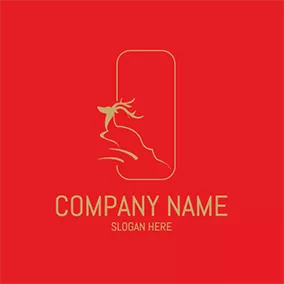 Rectangle Logo Frame Deer Simple Chinese logo design