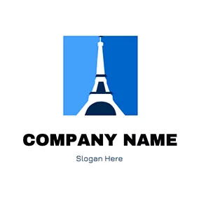 Rectangle Logo Frame Rectangle Eiffel Europe logo design