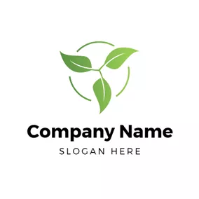 Eco Friendly Logo Fresh Green Leaves logo design