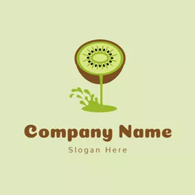 Fresh Logo Fresh Juice and Kiwi logo design