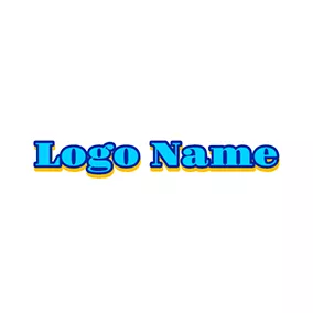 Facebook Logo Fruity Cute Cartoon Blue Font Style logo design