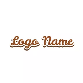 Name Logo Fruity Smooth Font Style logo design