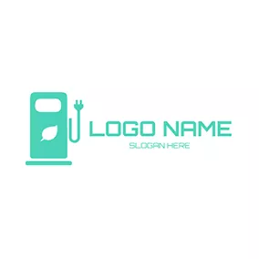 Plug Logo Fuel Tank Plug Outline Gas Station logo design