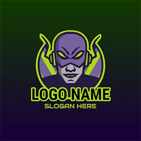 Logótipo De Cinema Gaming Superman Hero Mask logo design