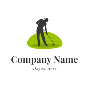 ガーデン　ロゴ Gardener and Lawn Care Icon logo design