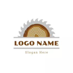 Woodworking Logo Gear Rack and Wood logo design