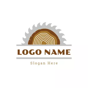 木工 Logo Gear Rack and Wood logo design