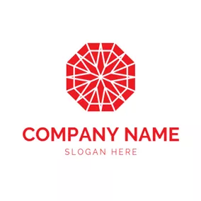Logotipo De Collage Geometric Pattern and Beautiful Ruby logo design