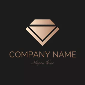 Golden Logo Geometrical and Golden Diamond logo design